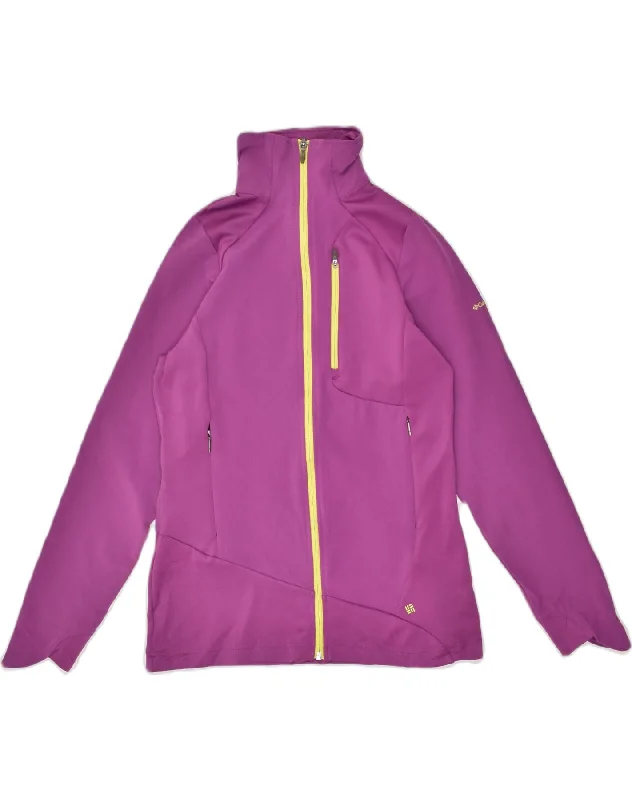 COLUMBIA Womens Omni-Shield Tracksuit Top Jacket UK 14 Medium Pink Boat Neck Shawl Collar Notched Collar COLUMBIA Womens Omni-Shield Tracksuit Top Jacket UK 14 Medium Pink Boat Neck Shawl Collar Notched Collar
