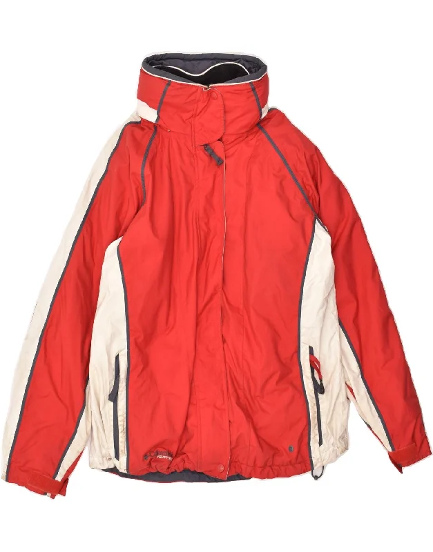 COLUMBIA Womens Ski Jacket UK 16 Large Red Colourblock Polyester Denim Jacket Leather Jacket Suede Jacket COLUMBIA Womens Ski Jacket UK 16 Large Red Colourblock Polyester Denim Jacket Leather Jacket Suede Jacket
