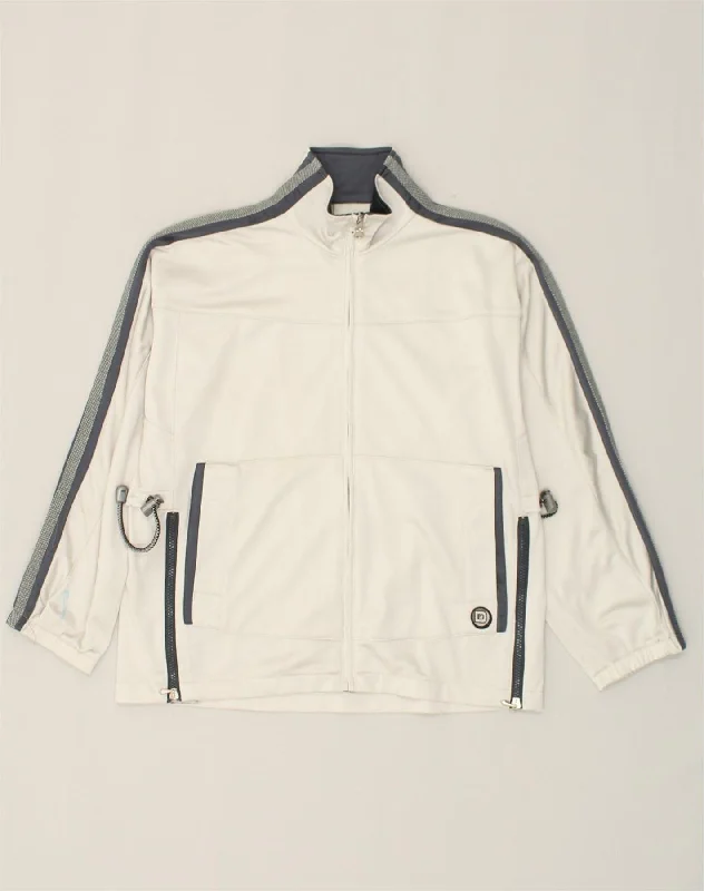 DIADORA Womens Loose Fit Tracksuit Top Jacket UK 30 XS Off White Wool Jacket Cashmere Jacket Tweed Jacket DIADORA Womens Loose Fit Tracksuit Top Jacket UK 30 XS Off White Wool Jacket Cashmere Jacket Tweed Jacket