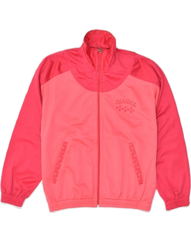 DIADORA Womens Tracksuit Top Jacket UK 14 Large Pink Colourblock Polyester Print Jacket Jacquard Jacket Patchwork Jacket DIADORA Womens Tracksuit Top Jacket UK 14 Large Pink Colourblock Polyester Print Jacket Jacquard Jacket Patchwork Jacket