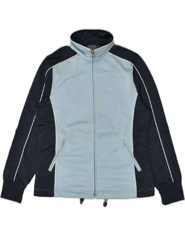 DIADORA Womens Tracksuit Top Jacket UK 8 Small Blue Colourblock Polyester Quilted Jacket Puffer Jacket Insulated Jacket DIADORA Womens Tracksuit Top Jacket UK 8 Small Blue Colourblock Polyester Quilted Jacket Puffer Jacket Insulated Jacket