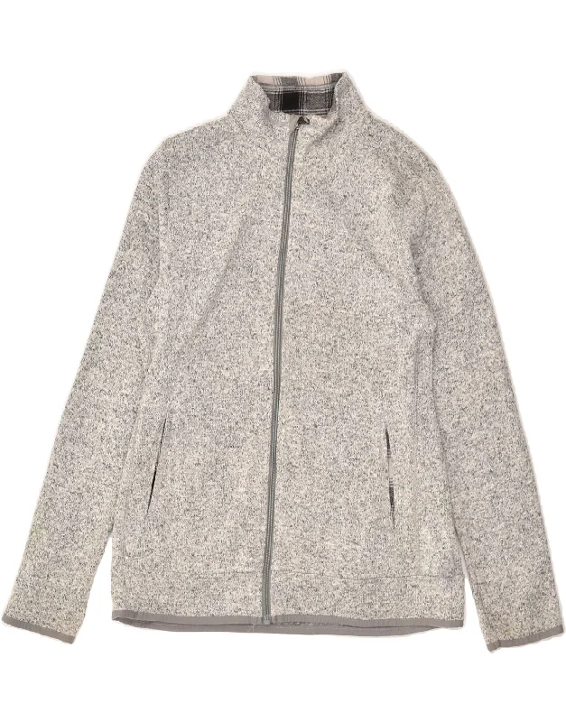 EDDIE BAUER Womens Tracksuit Top Jacket UK 10 Small Grey Polyester Welt Pockets Slit Pockets Flap Pockets EDDIE BAUER Womens Tracksuit Top Jacket UK 10 Small Grey Polyester Welt Pockets Slit Pockets Flap Pockets