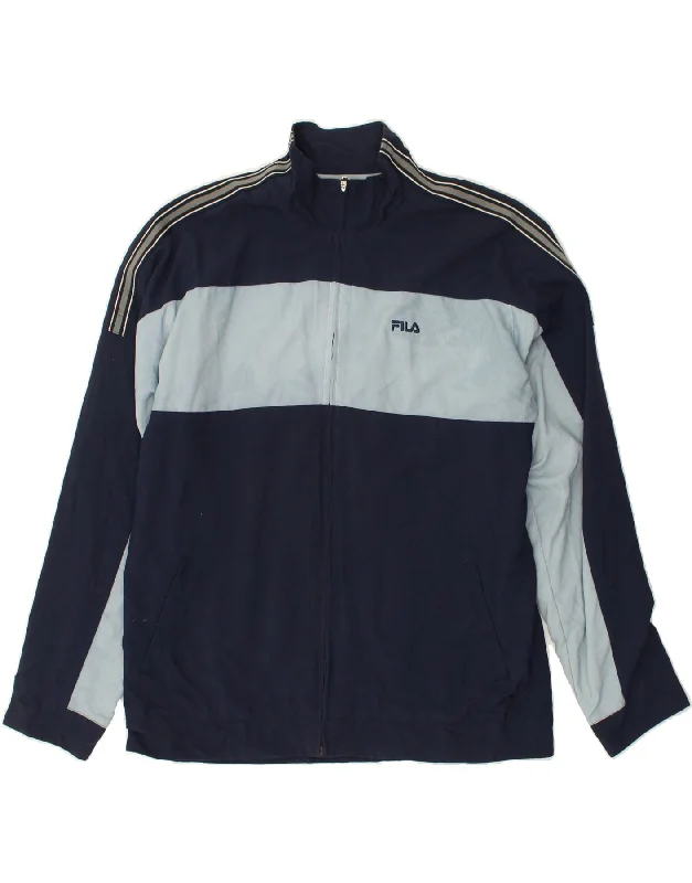 FILA Womens Tracksuit Top Jacket UK 18 XL Navy Blue Colourblock Polyamide Fleece Jacket Down Jacket Feather Jacket FILA Womens Tracksuit Top Jacket UK 18 XL Navy Blue Colourblock Polyamide Fleece Jacket Down Jacket Feather Jacket