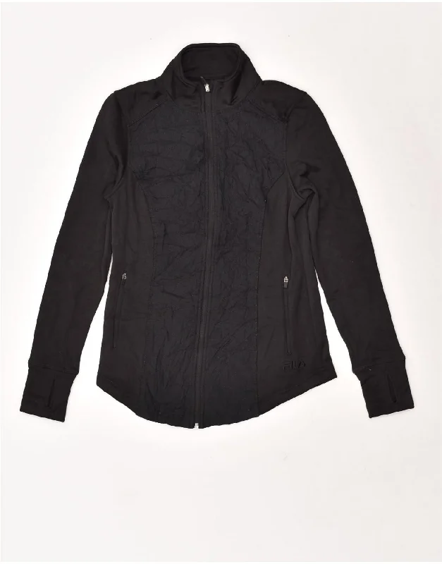 FILA Womens Tracksuit Top Jacket UK 6 XS Black Polyester Nylon Jacket Polyester Jacket Spandex Jacket FILA Womens Tracksuit Top Jacket UK 6 XS Black Polyester Nylon Jacket Polyester Jacket Spandex Jacket