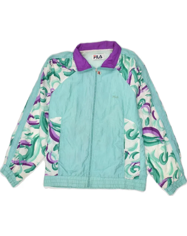 FILA Womens Tracksuit Top Jacket US 6 Medium Blue Colourblock Belted Jacket Elasticated Jacket Padded Jacket FILA Womens Tracksuit Top Jacket US 6 Medium Blue Colourblock Belted Jacket Elasticated Jacket Padded Jacket