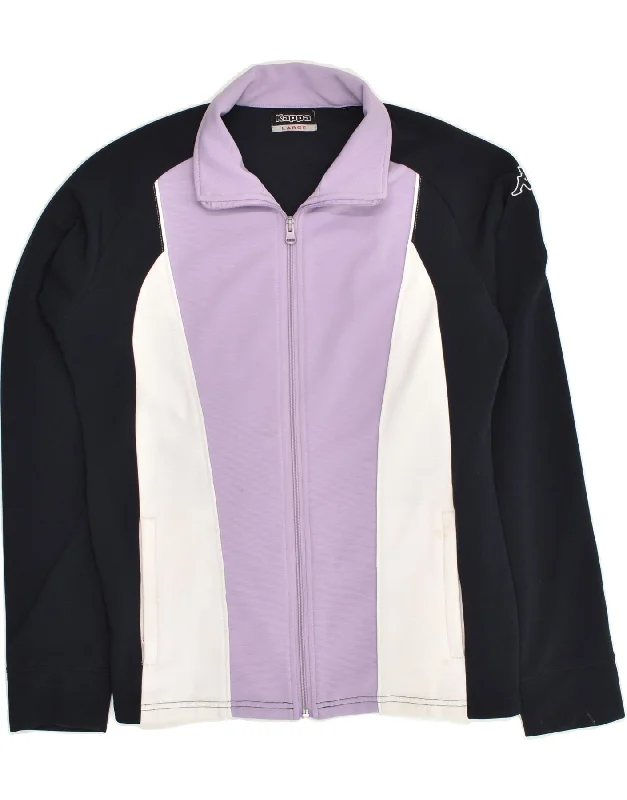 KAPPA Womens Tracksuit Top Jacket Large Multicoloured Colourblock Notch Collar Jacket Peter Pan Collar Jacket Cowl Neck Jacket KAPPA Womens Tracksuit Top Jacket Large Multicoloured Colourblock Notch Collar Jacket Peter Pan Collar Jacket Cowl Neck Jacket