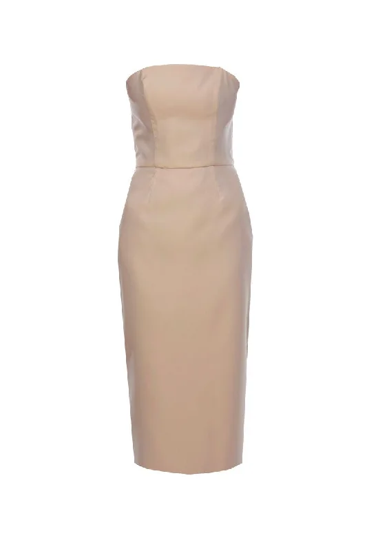 KIRA APRICOT MIDI DRESS Comfortable Ruched Midi Dress