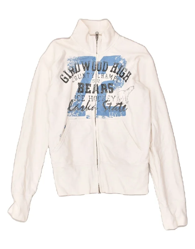 LEVI'S Womens Graphic Tracksuit Top Jacket UK 10 Small White Cotton Anorak Shell Jacket Lightweight Jacket LEVI'S Womens Graphic Tracksuit Top Jacket UK 10 Small White Cotton Anorak Shell Jacket Lightweight Jacket