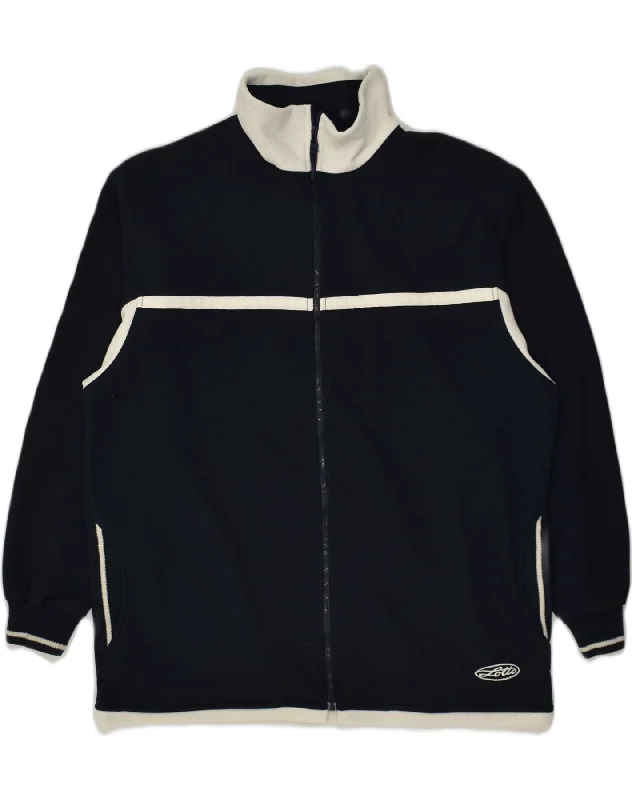 LOTTO Womens Tracksuit Top Jacket UK 16 Large Navy Blue Polyester Print Jacket Jacquard Jacket Patchwork Jacket LOTTO Womens Tracksuit Top Jacket UK 16 Large Navy Blue Polyester Print Jacket Jacquard Jacket Patchwork Jacket