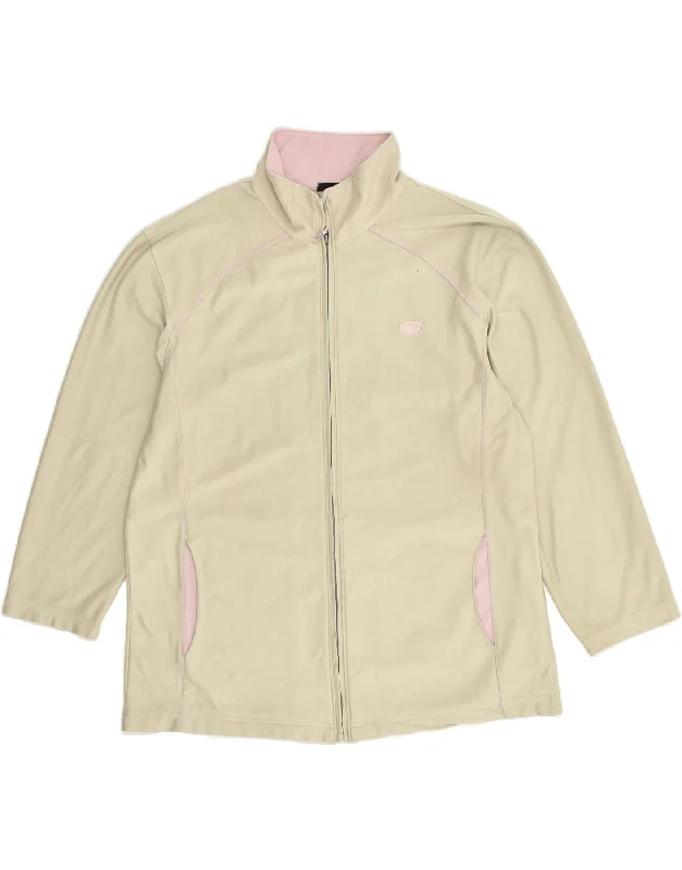 LOTTO Womens Tracksuit Top Jacket UK 18 XL Beige Cotton Fabric Linen Fabric Terry Fabric LOTTO Womens Tracksuit Top Jacket UK 18 XL Beige Cotton Fabric Linen Fabric Terry Fabric