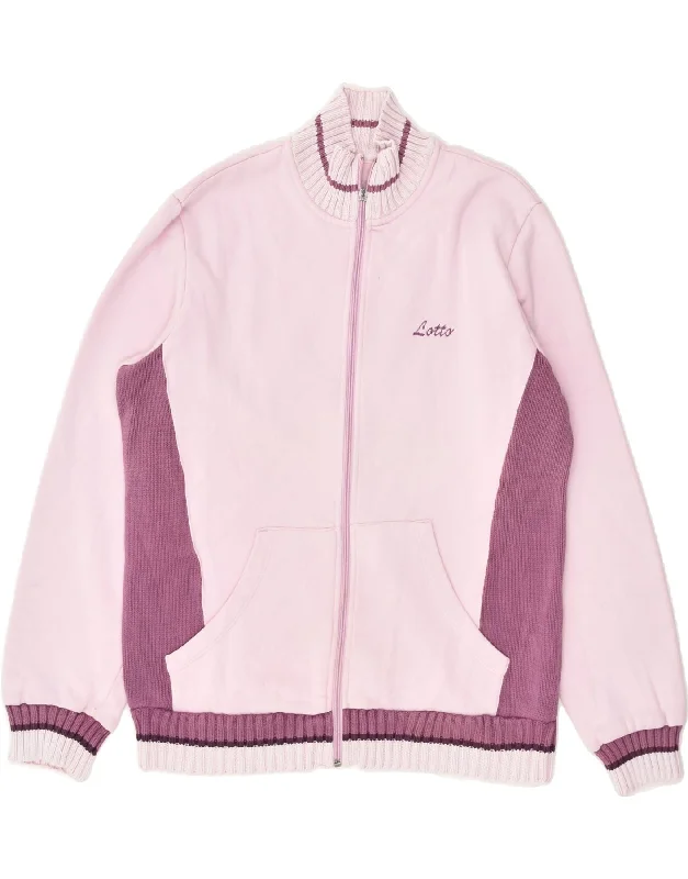 LOTTO Womens Tracksuit Top Jacket UK 20 2XL Pink Colourblock A-Line Jacket Boat Neck Shawl Collar LOTTO Womens Tracksuit Top Jacket UK 20 2XL Pink Colourblock A-Line Jacket Boat Neck Shawl Collar