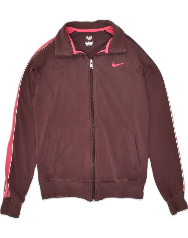 NIKE Womens Tracksuit Top Jacket UK 16 Large Maroon Trench Coat Raincoat Waterproof Jacket NIKE Womens Tracksuit Top Jacket UK 16 Large Maroon Trench Coat Raincoat Waterproof Jacket