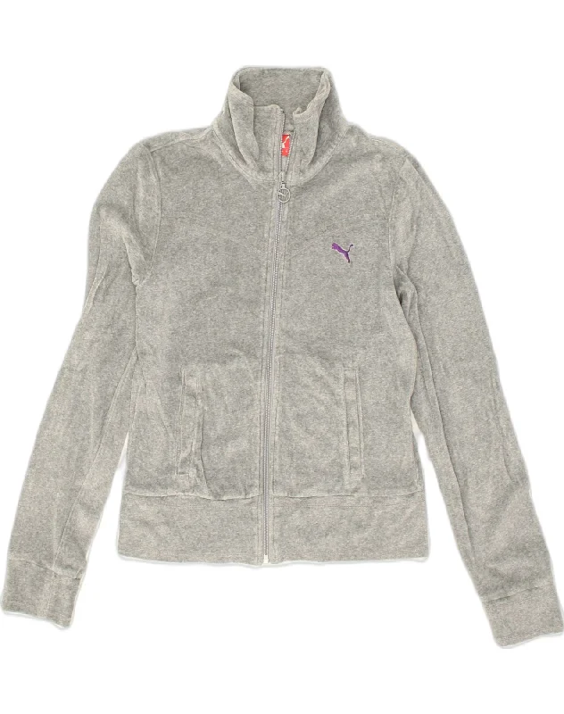 PUMA Womens Tracksuit Top Jacket UK 10 Small Grey Cotton One-Shoulder Jacket Off-the-Shoulder Jacket Asymmetrical Jacket PUMA Womens Tracksuit Top Jacket UK 10 Small Grey Cotton One-Shoulder Jacket Off-the-Shoulder Jacket Asymmetrical Jacket