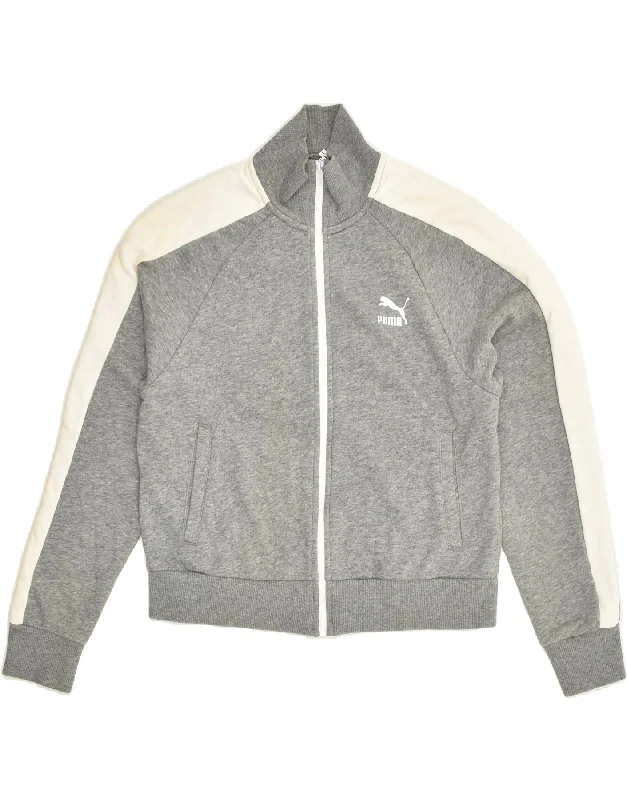PUMA Womens Tracksuit Top Jacket UK 10 Small Grey Cotton Denim Jacket Leather Jacket Suede Jacket PUMA Womens Tracksuit Top Jacket UK 10 Small Grey Cotton Denim Jacket Leather Jacket Suede Jacket