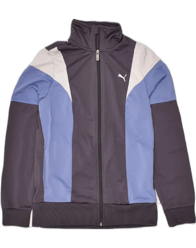 PUMA Womens Tracksuit Top Jacket UK 10 Small Navy Blue Colourblock Appliqued Jacket Beaded Jacket Sequined Jacket PUMA Womens Tracksuit Top Jacket UK 10 Small Navy Blue Colourblock Appliqued Jacket Beaded Jacket Sequined Jacket