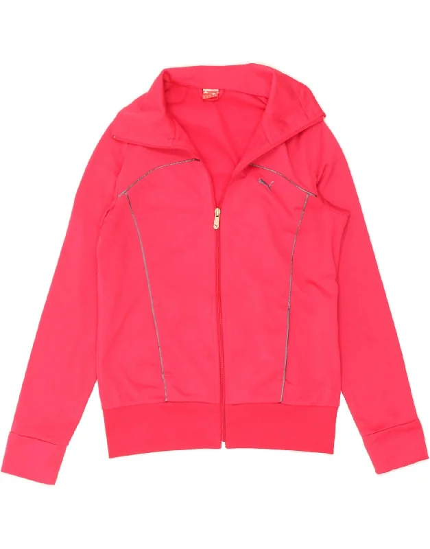 PUMA Womens Tracksuit Top Jacket UK 12 Medium Pink Denim Fabric Leather Fabric Suede Fabric PUMA Womens Tracksuit Top Jacket UK 12 Medium Pink Denim Fabric Leather Fabric Suede Fabric