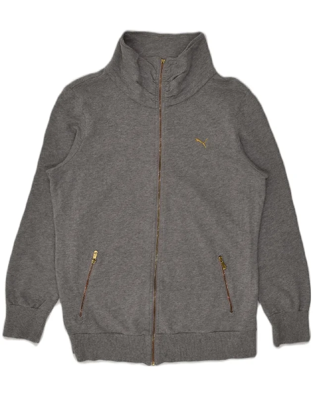 PUMA Womens Tracksuit Top Jacket UK 14 Medium Grey Cotton Belted Jacket Elasticated Jacket Padded Jacket PUMA Womens Tracksuit Top Jacket UK 14 Medium Grey Cotton Belted Jacket Elasticated Jacket Padded Jacket