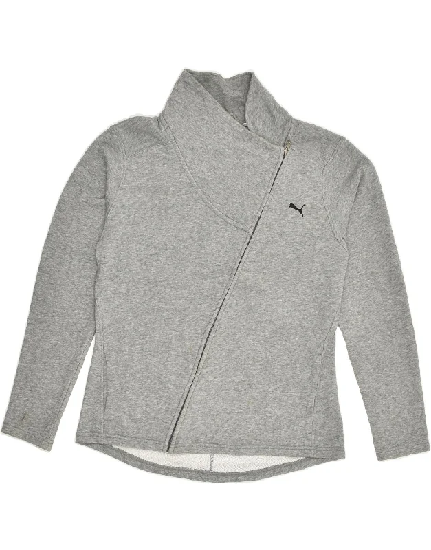 PUMA Womens Tracksuit Top Jacket UK 14 Medium Grey Cotton Faux Fur Jacket Real Fur Jacket Shearling Jacket PUMA Womens Tracksuit Top Jacket UK 14 Medium Grey Cotton Faux Fur Jacket Real Fur Jacket Shearling Jacket