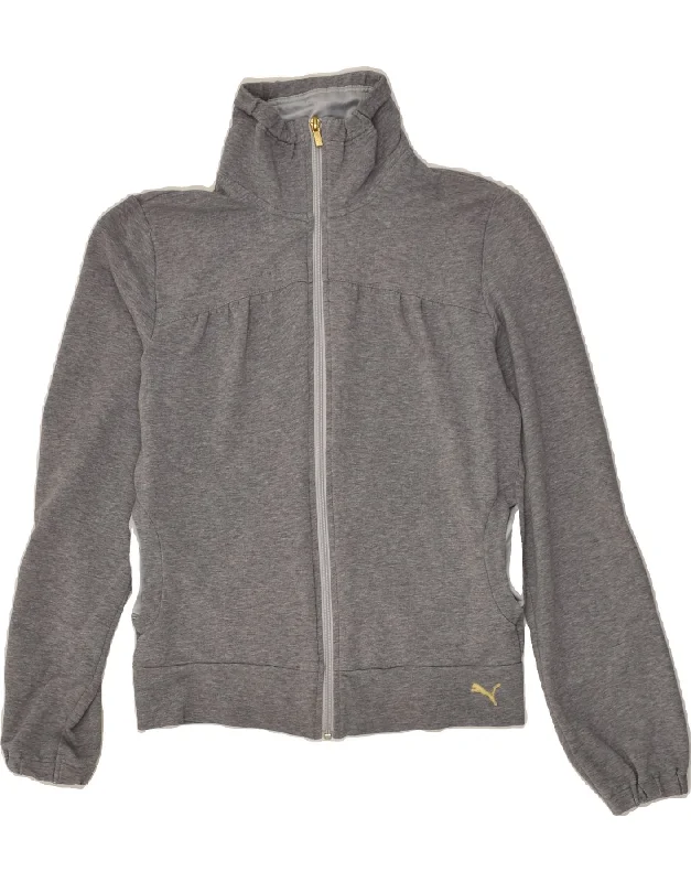 PUMA Womens Tracksuit Top Jacket UK 14 Medium Grey Cotton Herringbone Jacket Checkered Jacket Solid Jacket PUMA Womens Tracksuit Top Jacket UK 14 Medium Grey Cotton Herringbone Jacket Checkered Jacket Solid Jacket