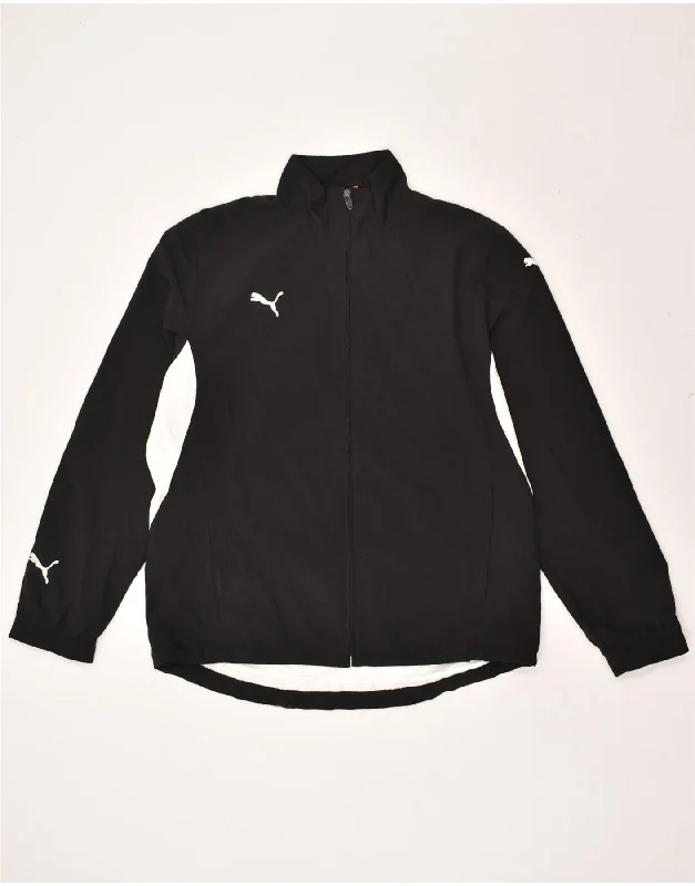 PUMA Womens Tracksuit Top Jacket UK 16 Large Black Colourblock Polyester Cotton Jacket Linen Jacket Terry Jacket PUMA Womens Tracksuit Top Jacket UK 16 Large Black Colourblock Polyester Cotton Jacket Linen Jacket Terry Jacket