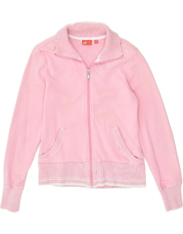 PUMA Womens Tracksuit Top Jacket UK 8 Small Pink Cotton Herringbone Jacket Houndstooth Jacket Plaid Jacket PUMA Womens Tracksuit Top Jacket UK 8 Small Pink Cotton Herringbone Jacket Houndstooth Jacket Plaid Jacket