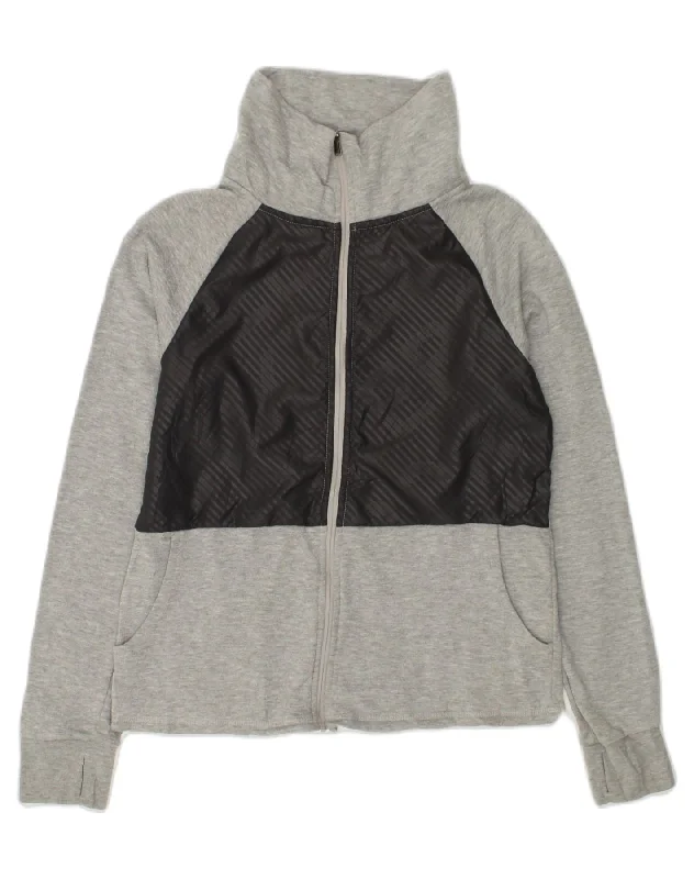 REEBOK Womens Tracksuit Top Jacket UK 12-14 Medium Grey Colourblock Wool Jacket Cashmere Jacket Tweed Jacket REEBOK Womens Tracksuit Top Jacket UK 12-14 Medium Grey Colourblock Wool Jacket Cashmere Jacket Tweed Jacket