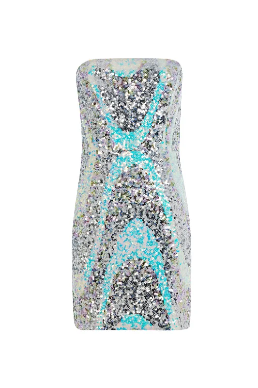 SEQUINED MINI DRESS Trendy Floral Mini Dress