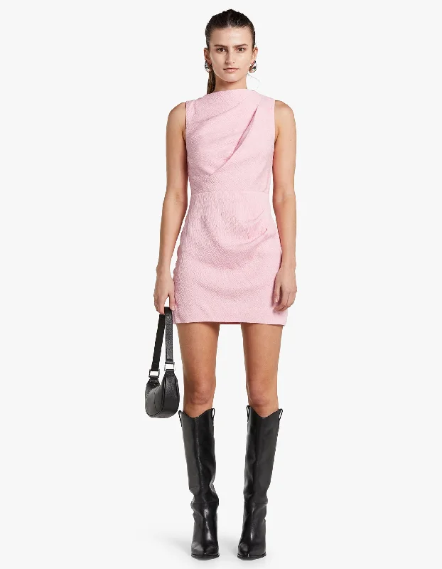 Eryn Mini Dress - Wafer Pink Chic Halter Mini Dress