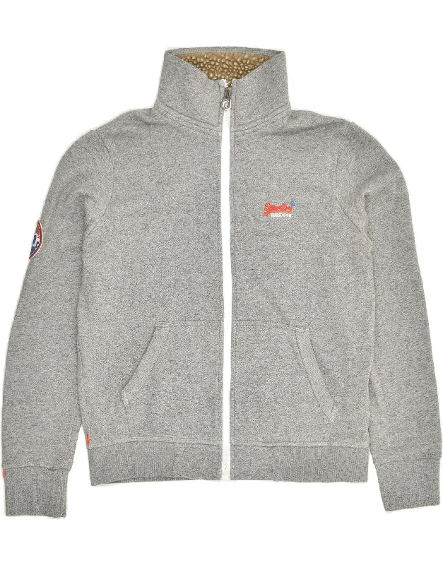 SUPERDRY Womens Tracksuit Top Jacket UK 18 XL Grey Cotton Nylon Fabric Polyester Fabric Spandex Fabric SUPERDRY Womens Tracksuit Top Jacket UK 18 XL Grey Cotton Nylon Fabric Polyester Fabric Spandex Fabric