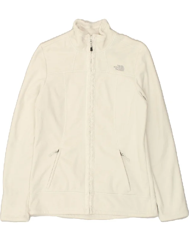 THE NORTH FACE Womens Tracksuit Top Jacket UK 14 Medium Off White Welt Pockets Slit Pockets Flap Pockets THE NORTH FACE Womens Tracksuit Top Jacket UK 14 Medium Off White Welt Pockets Slit Pockets Flap Pockets