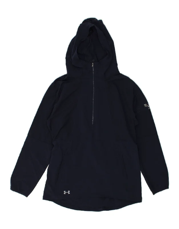 UNDER ARMOUR Womens Pullover Tracksuit Top Jacket UK 14 Medium Navy Blue Wool Fabric Cashmere Fabric Tweed Fabric UNDER ARMOUR Womens Pullover Tracksuit Top Jacket UK 14 Medium Navy Blue Wool Fabric Cashmere Fabric Tweed Fabric