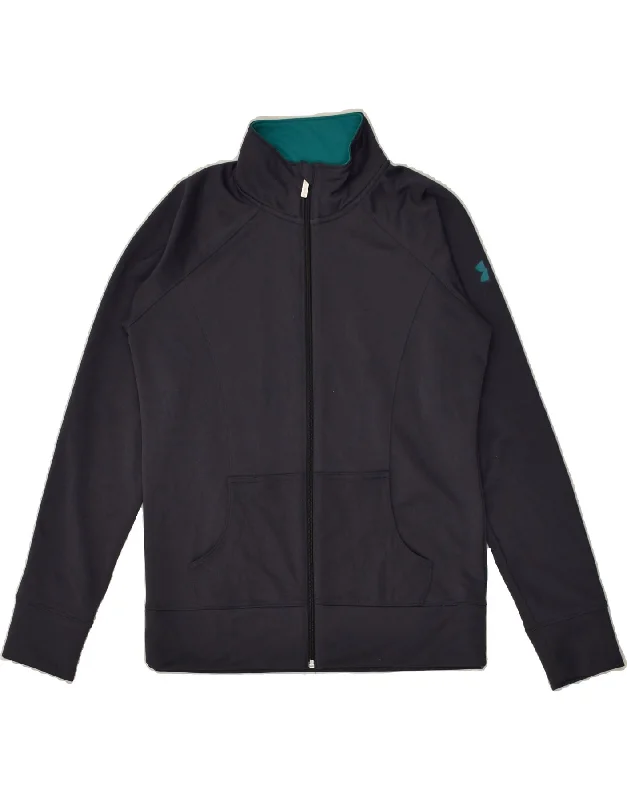 UNDER ARMOUR Womens Tracksuit Top Jacket UK 14 Medium Grey Polyester Embroidered Jacket Appliqued Jacket Beaded Jacket UNDER ARMOUR Womens Tracksuit Top Jacket UK 14 Medium Grey Polyester Embroidered Jacket Appliqued Jacket Beaded Jacket