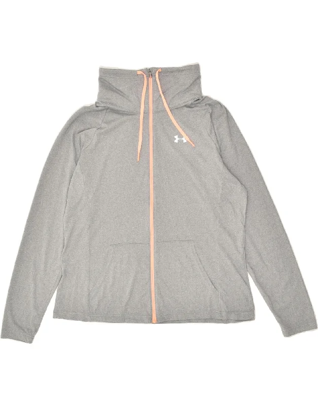 UNDER ARMOUR Womens Tracksuit Top Jacket UK 18 XL Grey Polyester Fleece Jacket Down Jacket Parka UNDER ARMOUR Womens Tracksuit Top Jacket UK 18 XL Grey Polyester Fleece Jacket Down Jacket Parka