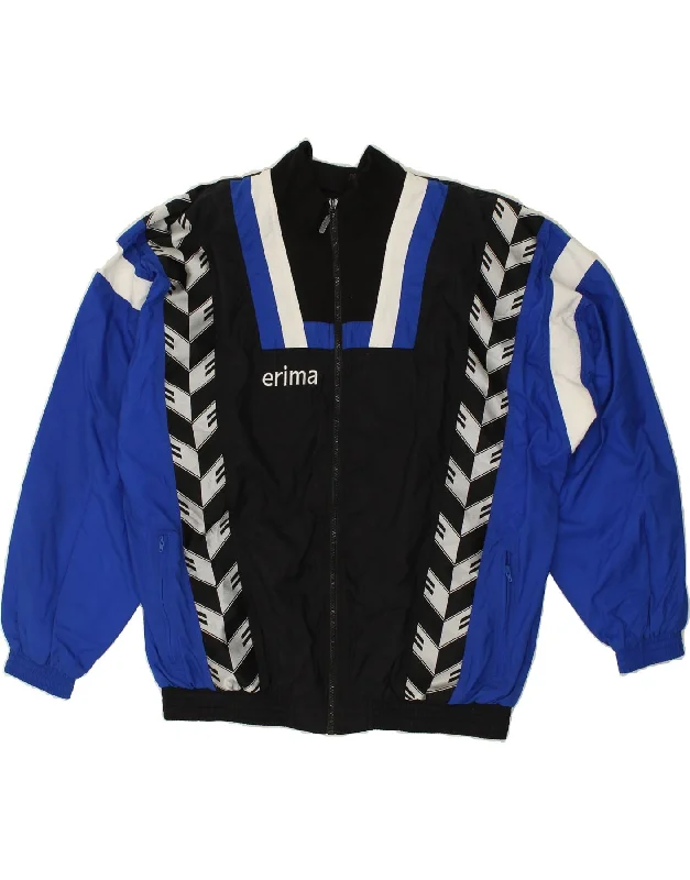 VINTAGE Womens Tracksuit Top Jacket XL Blue Colourblock Cotton Front Pockets Side Pockets Patch Pockets VINTAGE Womens Tracksuit Top Jacket XL Blue Colourblock Cotton Front Pockets Side Pockets Patch Pockets