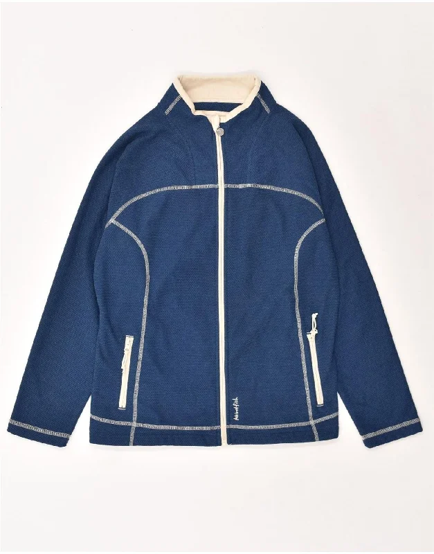 WEIRD FISH Womens Tracksuit Top Jacket UK 14 Large Navy Blue Polyester Denim Jacket Leather Jacket Suede Jacket WEIRD FISH Womens Tracksuit Top Jacket UK 14 Large Navy Blue Polyester Denim Jacket Leather Jacket Suede Jacket