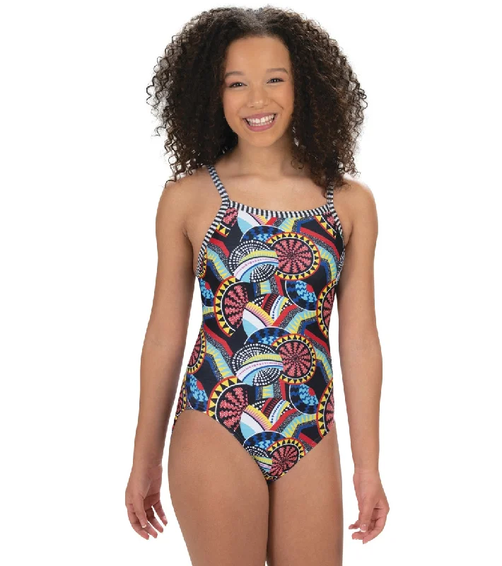 Dolfin Uglies Women's V-2 Back One Piece Swimsuit Africa Sporty Swim Shorts