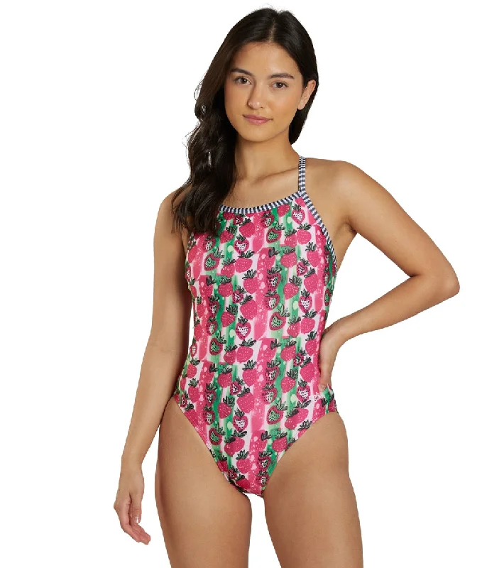 Dolfin Uglies Women's V-2 Back One Piece Swimsuit Very Berry Luxury Swimsuit Style