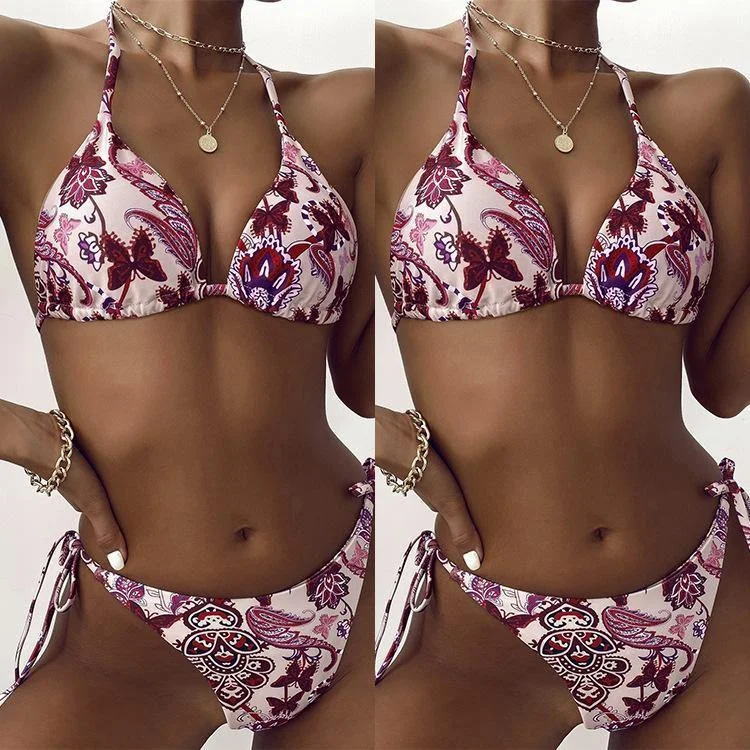 Women Sexy Butterfly Print Bikini Swimwear Sporty Swim Shorts