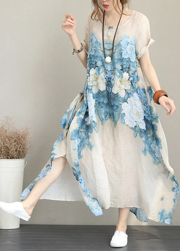 2024 Nude Prints Chiffon Maxi Dress Plus Size Asymmetric Chiffon Clothing Dresses New Short Sleeve Maxi Dresses Cozy Knit Maxi Dress