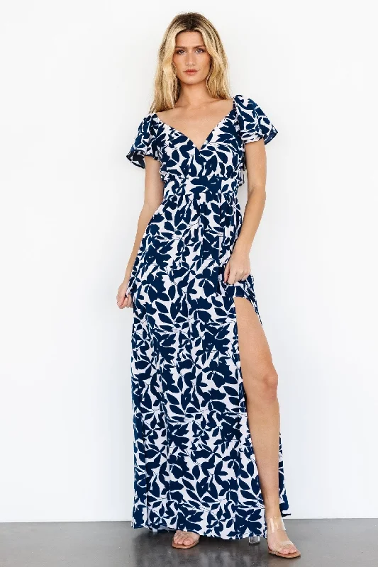 Adira Maxi Dress | Navy Floral Elegant Floral Maxi Dress