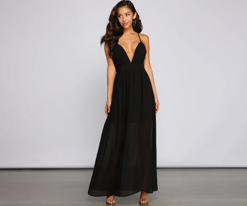 Effortless Beauty Stylish Chiffon Maxi Dress Fashionable Chiffon Maxi Dress