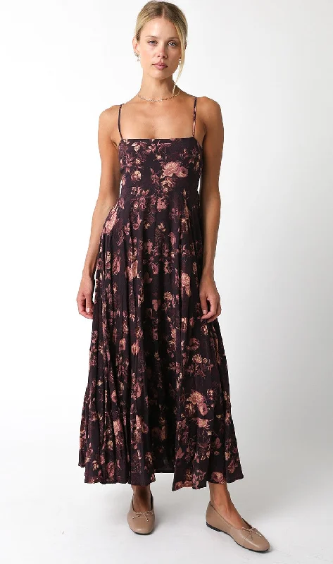 Emery Floral Square Neck Maxi Dress Chic Summer Maxi Dress