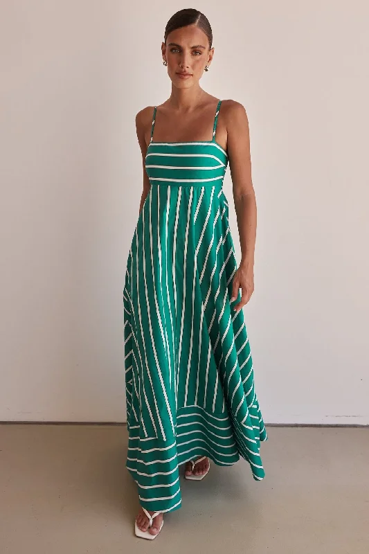 Pacy Maxi Dress (Green) Comfortable Flowy Maxi Dress