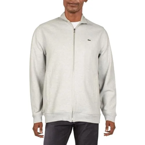 Lacoste Long Sleeve Full Zip Sweatshirt Hoodie with Hem Embroidery Detailed Premium