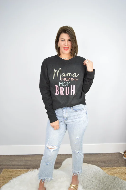 Hazel Blues® | MOMMY BRUH TRANSITION Graphic Sweatshirt Hoodie with Front Slit Layering Stylish