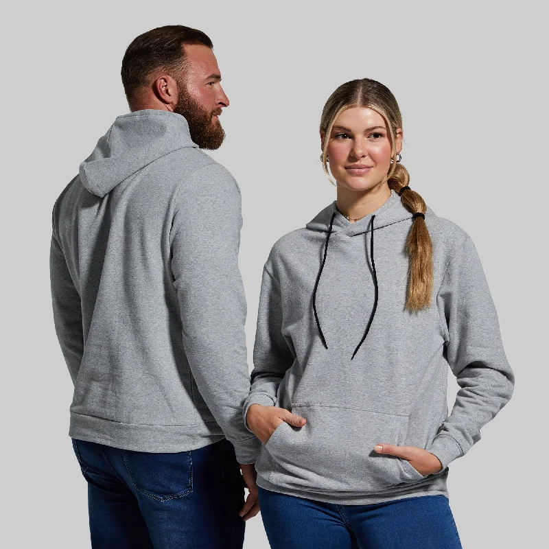 Unmatched Unisex Hoodie (Heather Grey) Hoodie with Longline Fit Extended Stylish