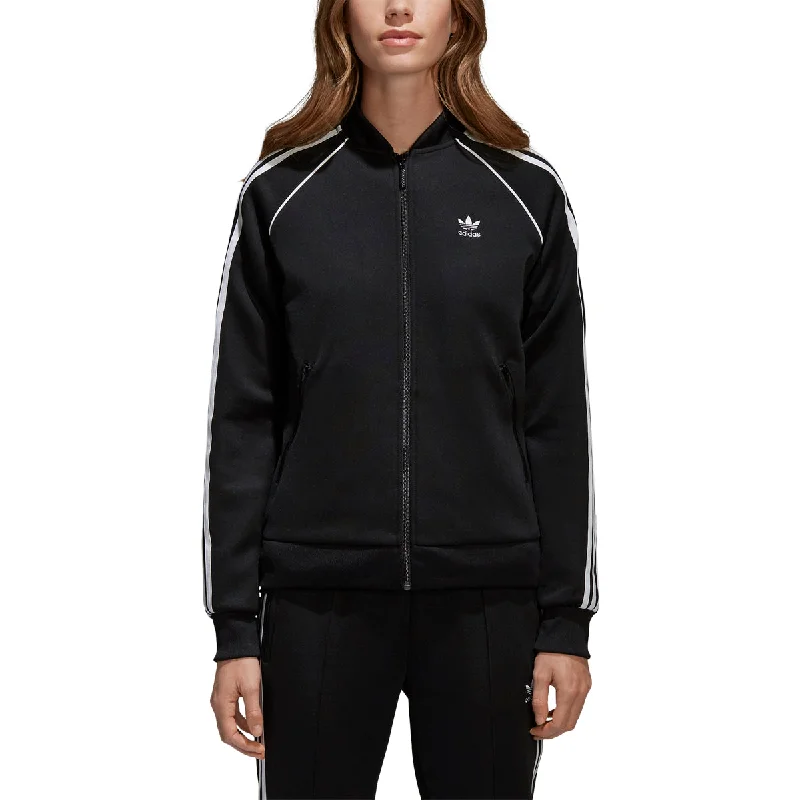 Adidas Originals Supertstar Women's Track Jacket Black/White Fleece Fabric Down Fabric Feather Fabric