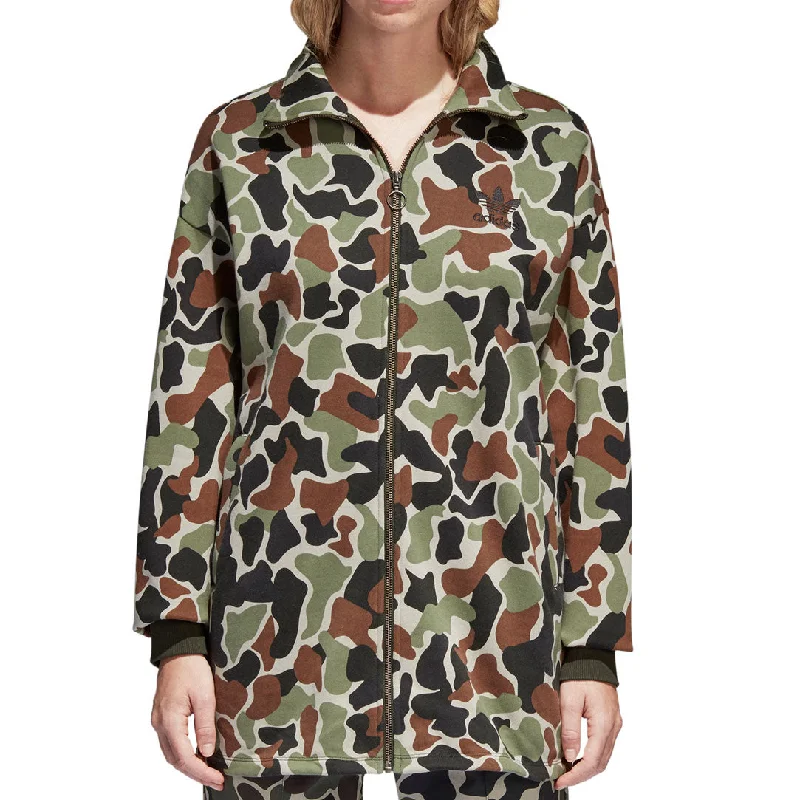 Adidas Originals Women's Track Jacket Camo Collared Jacket Crew Neck Jacket Turtle Neck Jacket