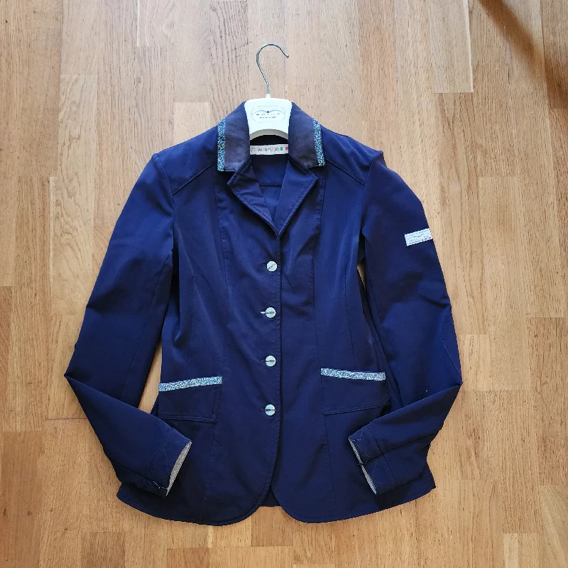 Animo Navy Show Jacket ladies 8 Zippered Jacket Buttoned Jacket Snapped Jacket