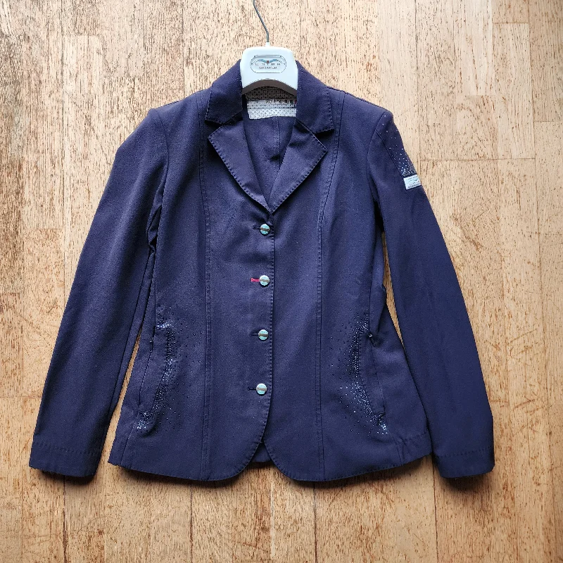 Animo Navy Show Jacket ladies 10 (Italian size 42) Trench Coat Raincoat Waterproof Jacket